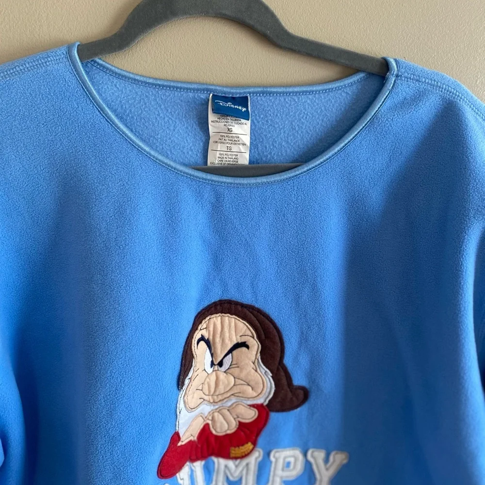 VTG Grumpy Since 1937 Mens Disney Extra Large Blue Fleece Sweater‎ Jacket